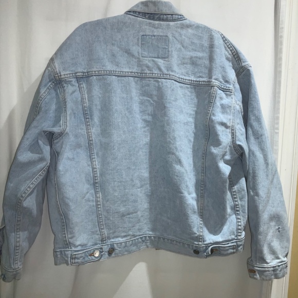 Nuovo Jeanswear Denim Jacket sz L light wash distressed 80s 90s trucker - Picture 8 of 12